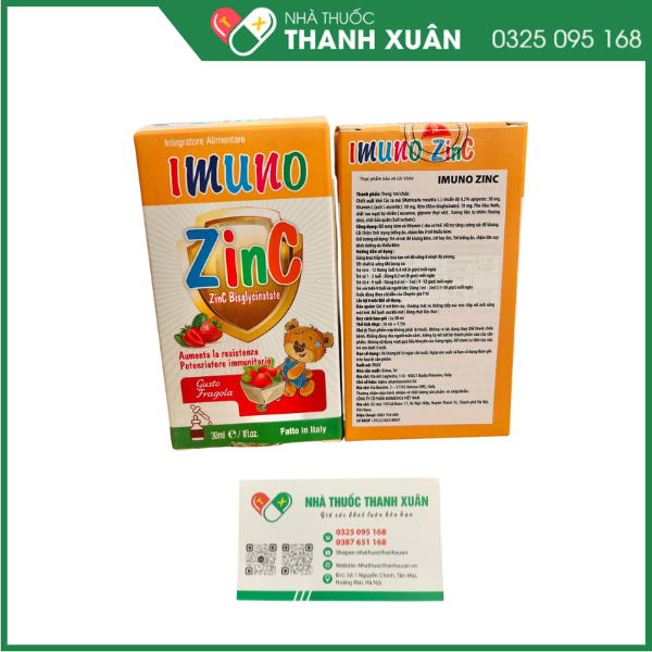 IMUNO ZINC hỗ trợ tiêu hóa cải thiện tình trạng biếng ăn, chậm lớn ở trẻ